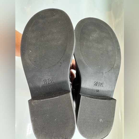 ZARA Kids Black Riding Boots with Buckle Detail | Size EU 32 (US 1 Youth) - Picture 4 of 9